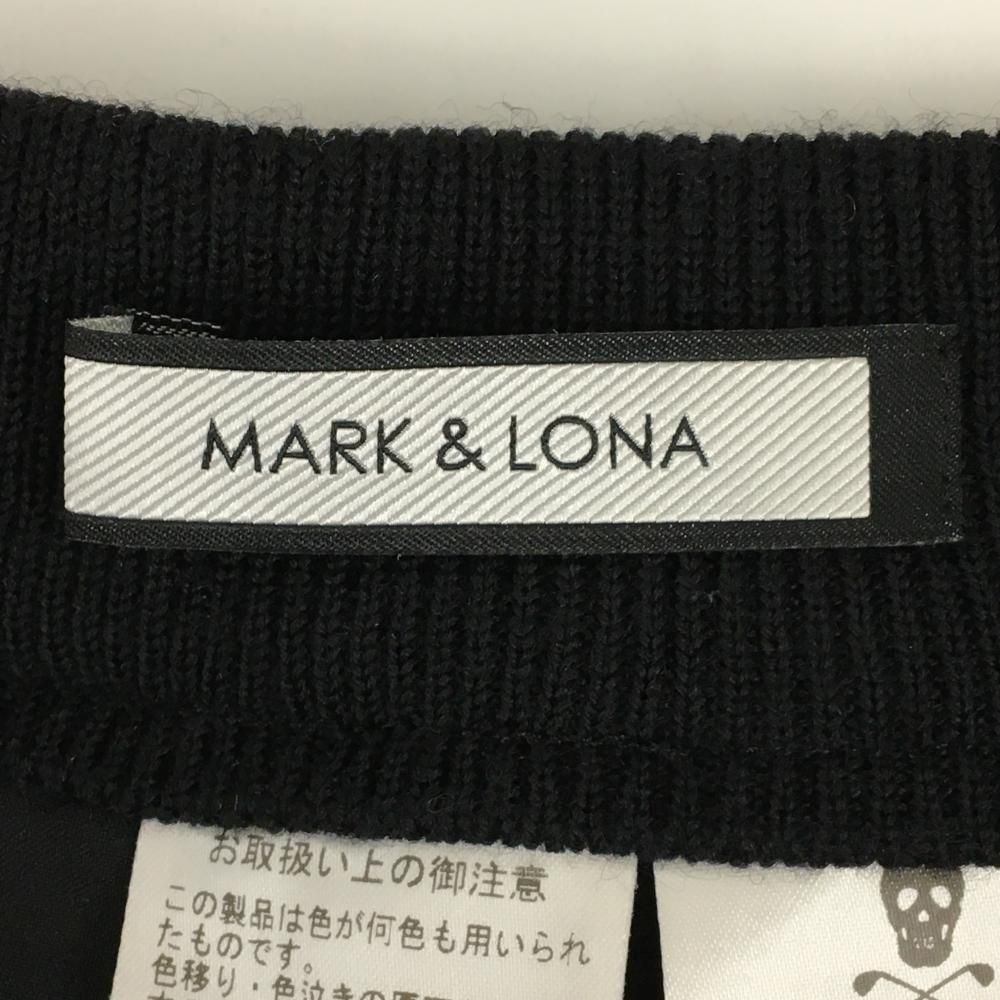 美品】マークアンドロナ ニットスカート 黒×イエロー ウール混