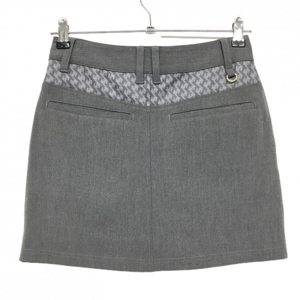 超美品】レザレクション スカート グレー×白 後ろ上部柄 裏微起毛