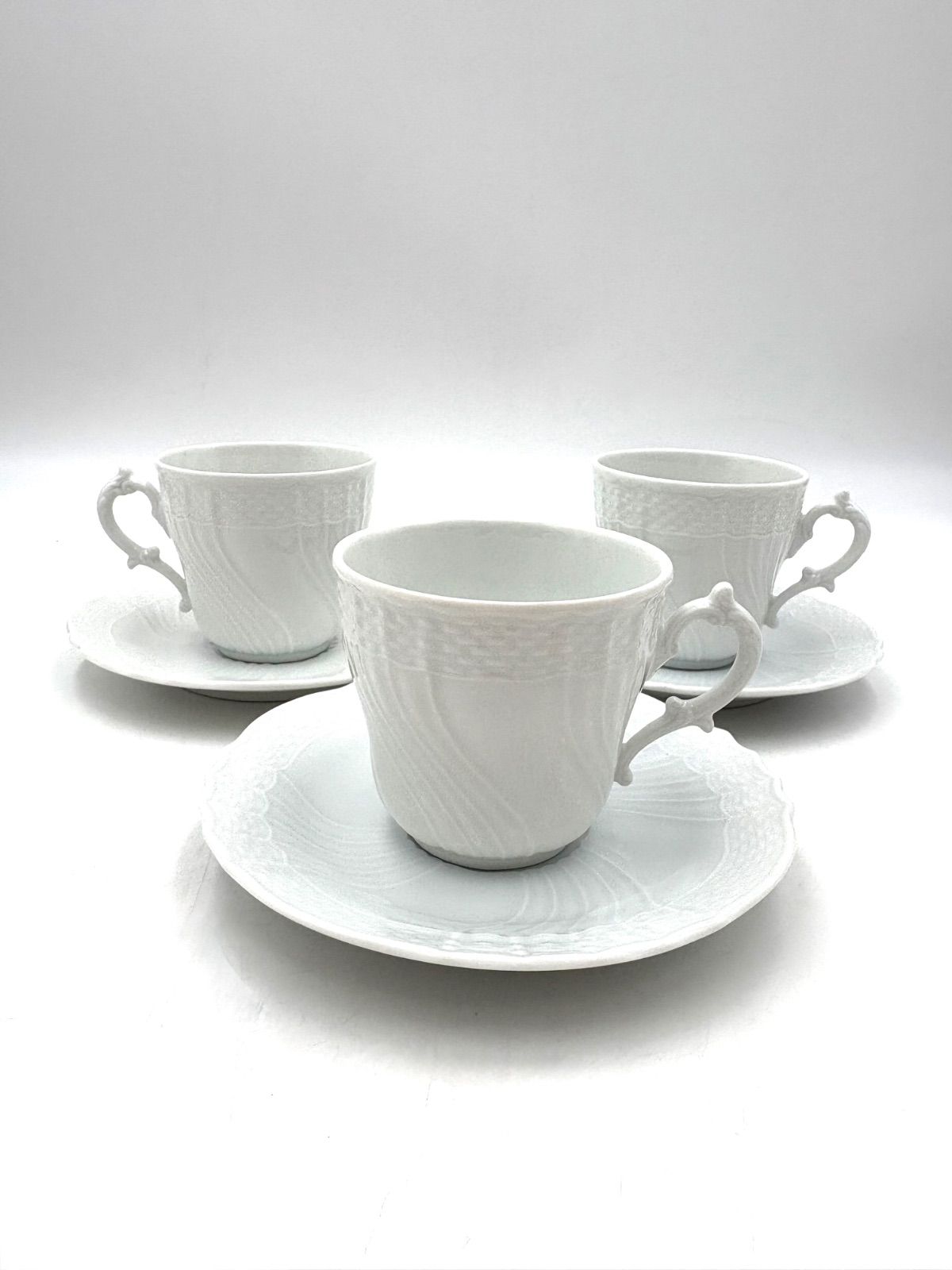 Richard Ginori リチャードジノリ ベッキオホワイト コーヒーカップ-ソーサー L 3客セット