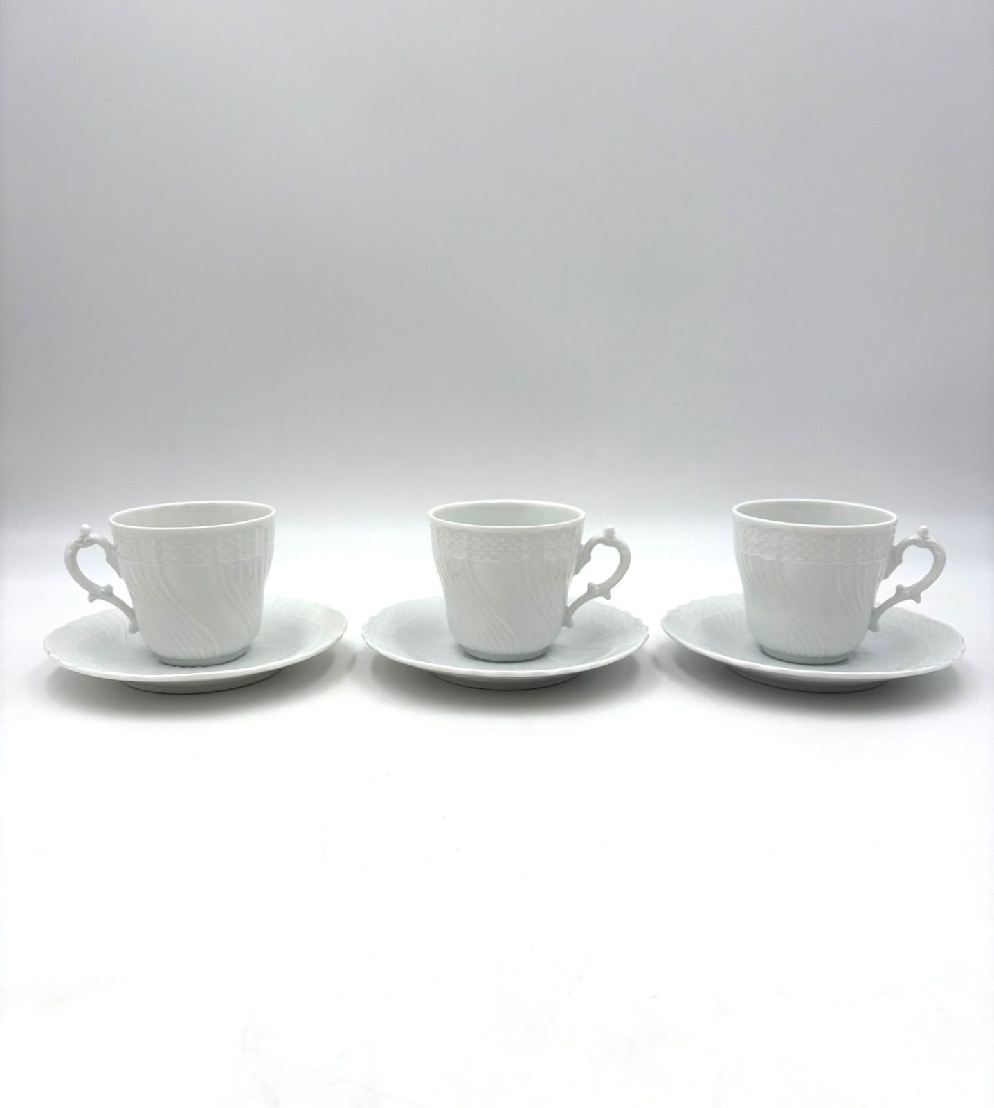 Richard Ginori リチャードジノリ ベッキオホワイト コーヒーカップ-ソーサー L 3客セット