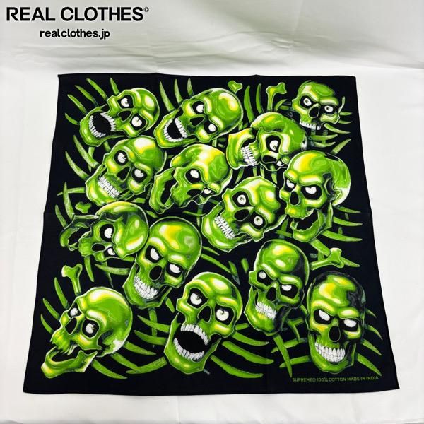 未使用】Supreme/シュプリーム【18SS】Skull Pile Bandana/スカル