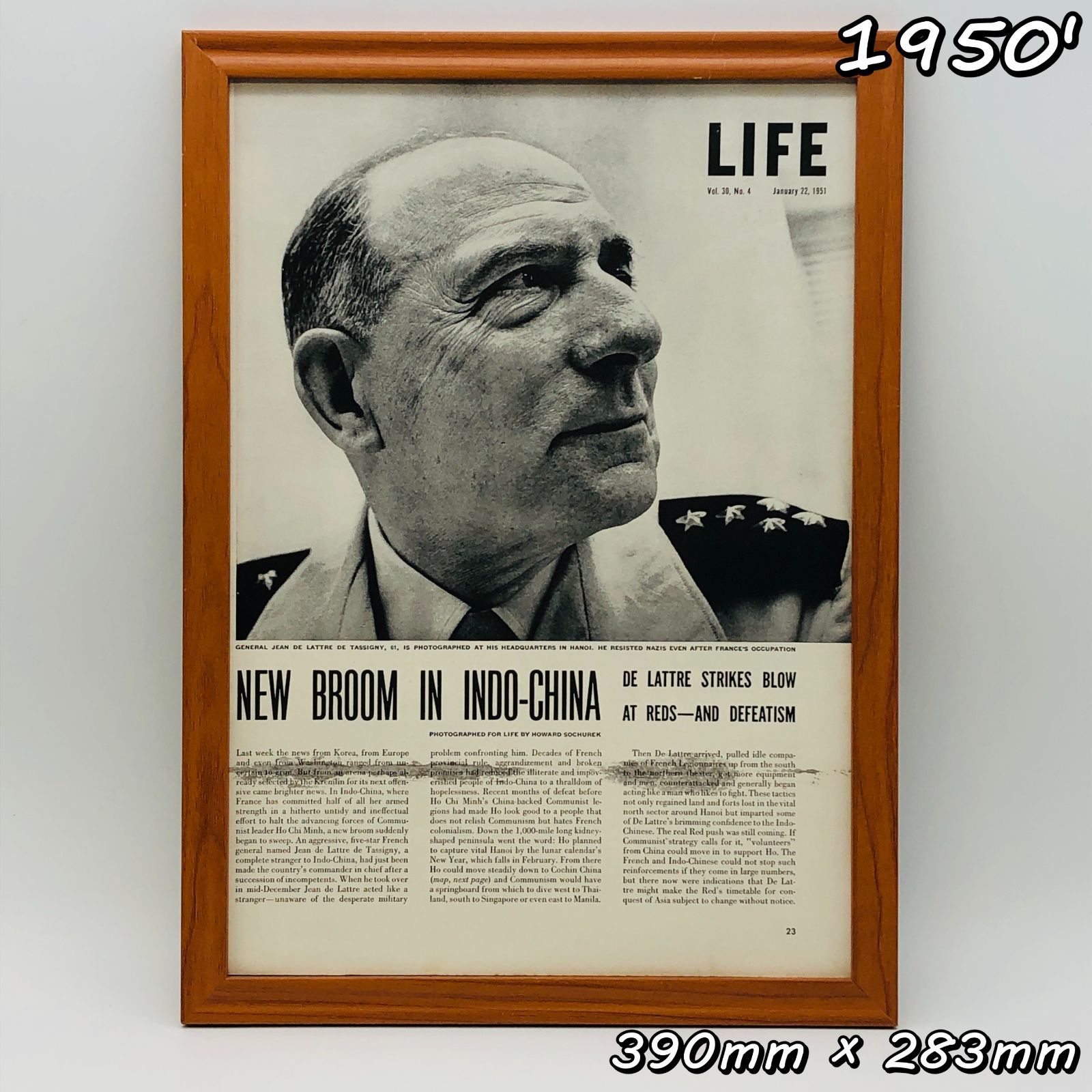 ビンテージ 広告 ポスター フレーム付 『 ライフ マガジン (LIFE
