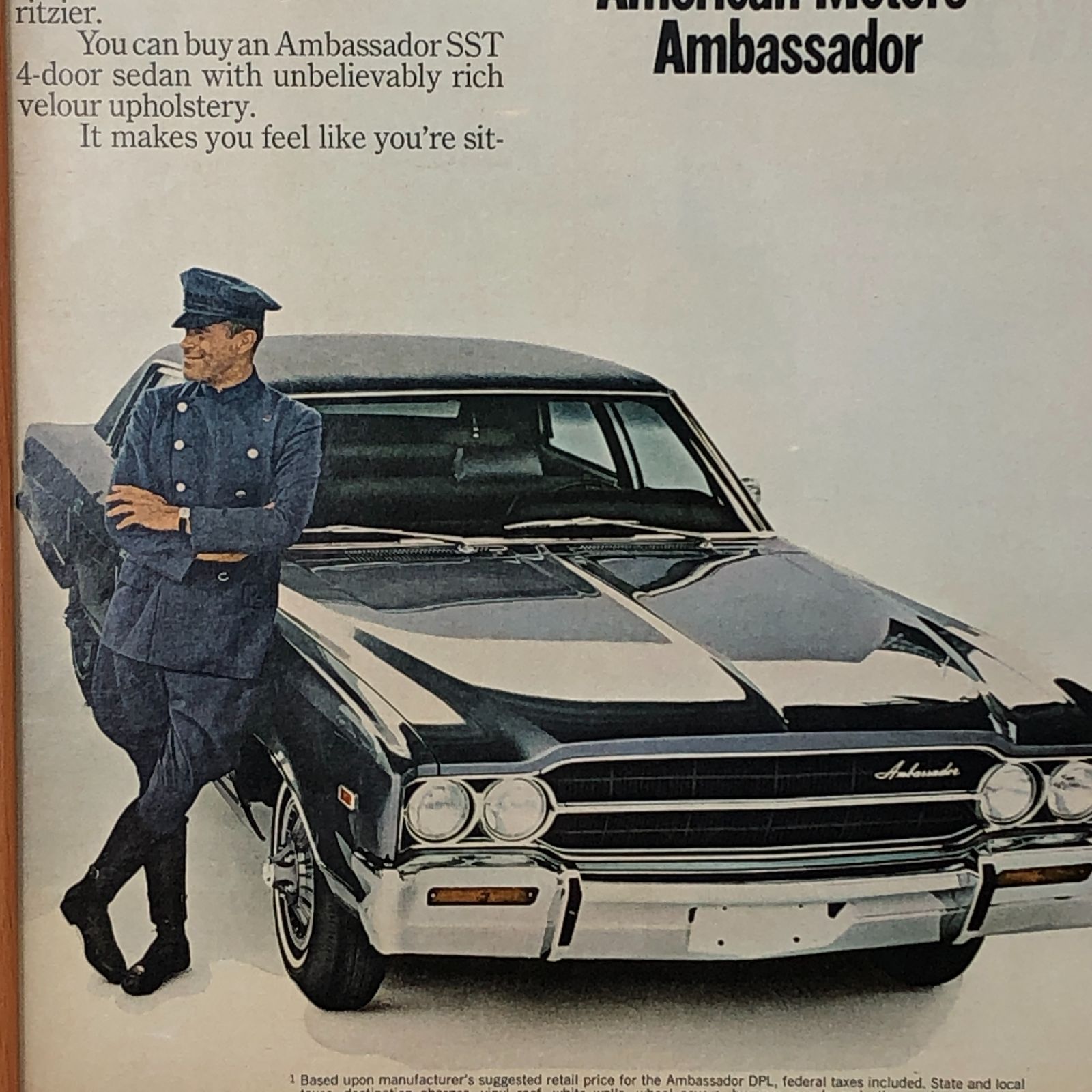 ビンテージ 広告 ポスター フレーム付 『 アメリカンモーターズ