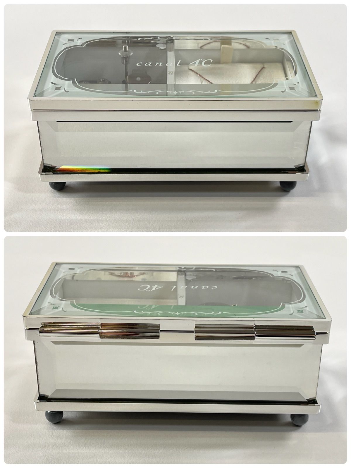☆美品 canal 4℃ カナル4℃ K10 ピンクゴールド リボン ブレスレット 