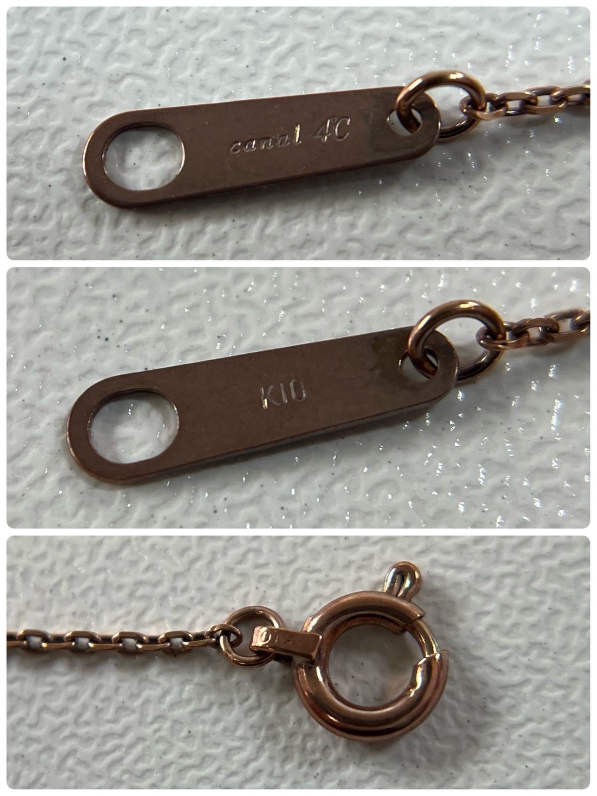 ☆美品 canal 4℃ カナル4℃ K10 ピンクゴールド リボン ブレスレット