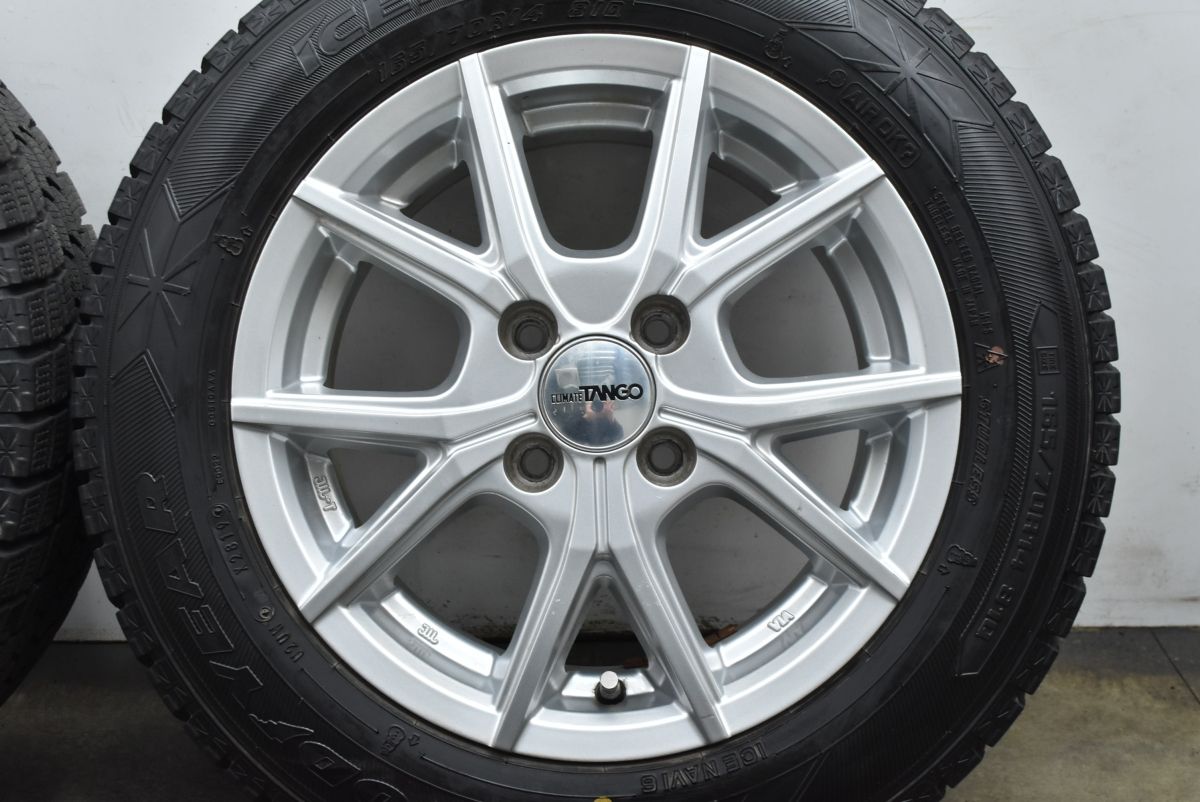 程度良好】CLIMATETANGO 14in 5.5J +45 PCD100 アイスナビ6 165/70R14