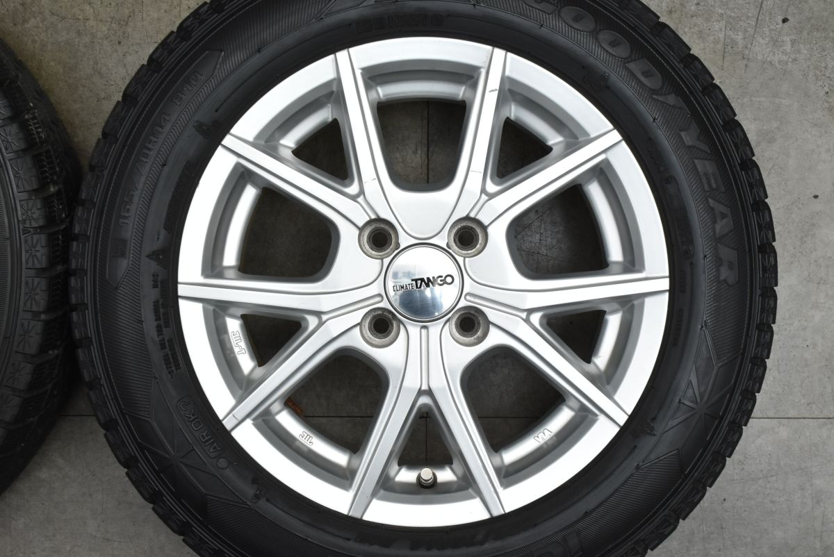 程度良好】CLIMATETANGO 14in 5.5J +45 PCD100 アイスナビ6 165/70R14