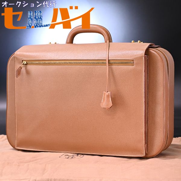 エルメス 幻の名品 マレットタナカ ヌメ革 トランクケース旅行ビジネスバッグ 本物 エルメス 幻の逸品 田中肇氏考案 mallette tanaka ジェット