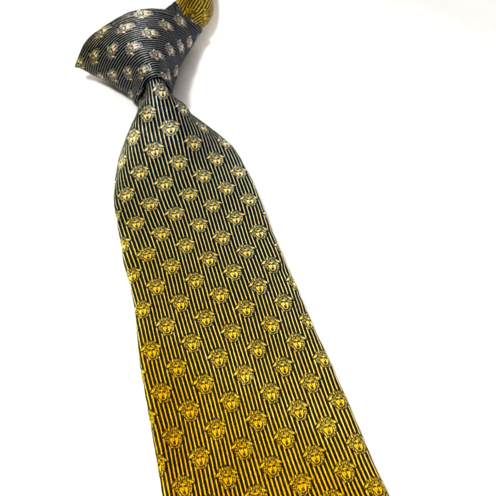 ジャンニヴェルサーチ ブランド ネクタイ シルク イエローゴールド