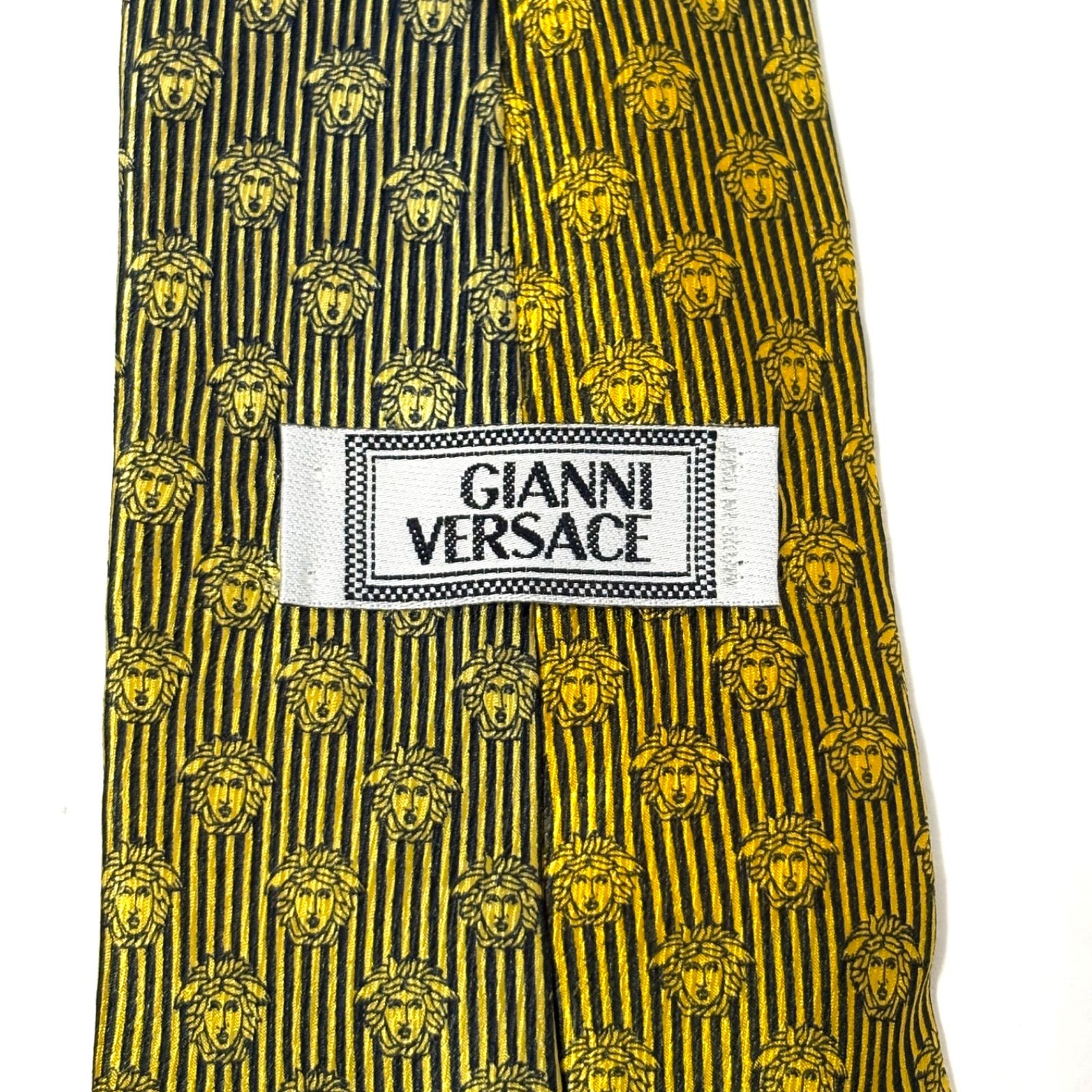 ジャンニヴェルサーチ ブランド ネクタイ シルク イエローゴールド