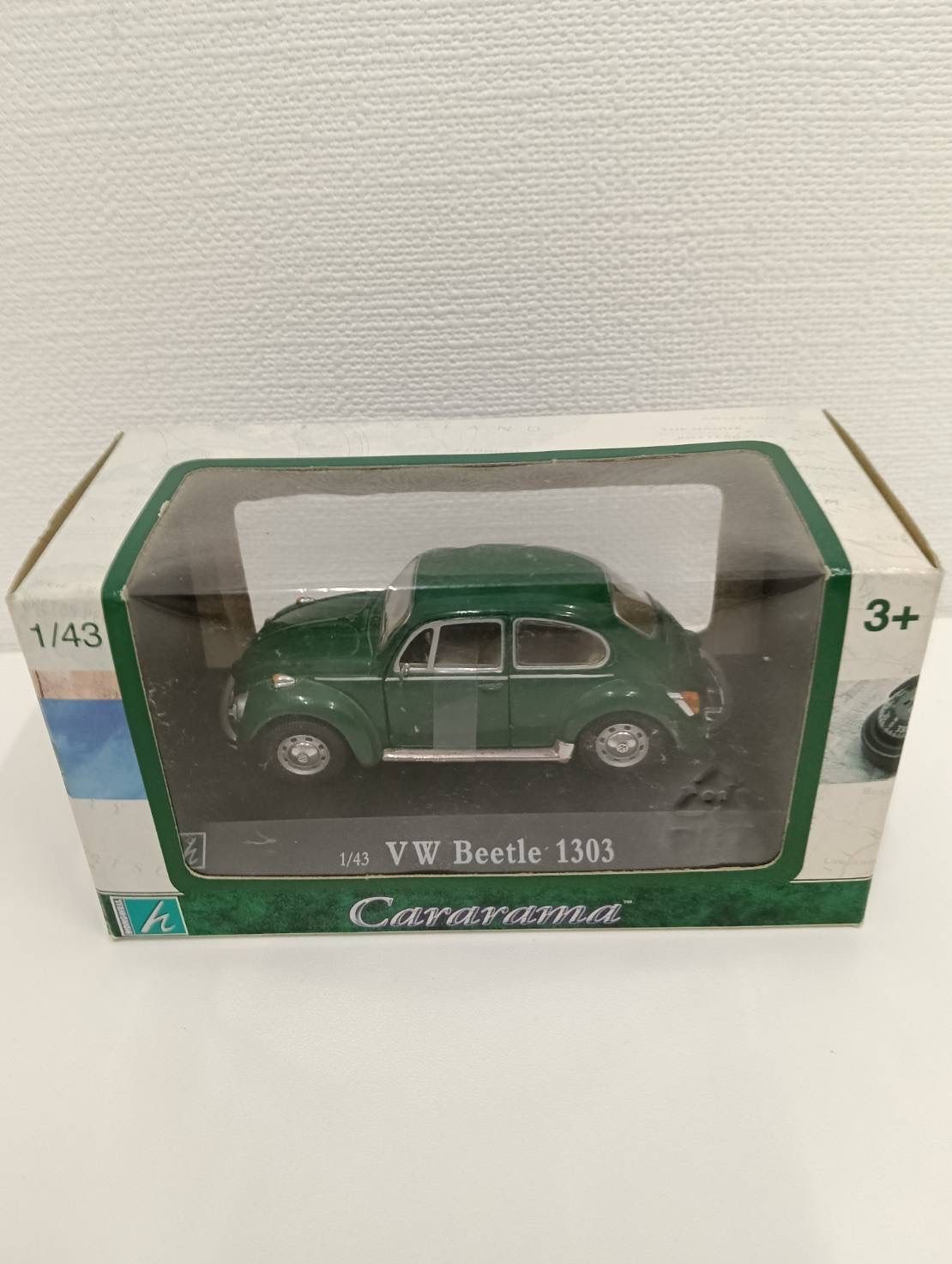 中古品】 Cararama製 フォルクスワーゲン ビートル1303 緑グリーン 1