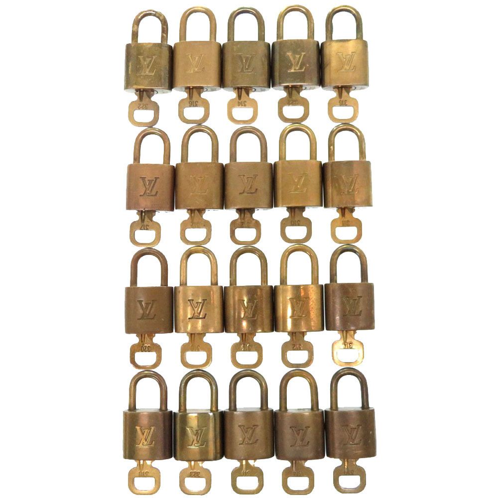 20点セット ルイ ヴィトン カデナ パドロック 南京錠 ゴールド 鍵付き