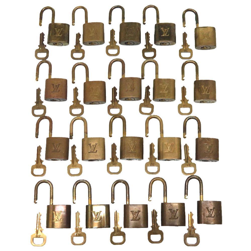 20点セット ルイ ヴィトン カデナ パドロック 南京錠 ゴールド 鍵付き