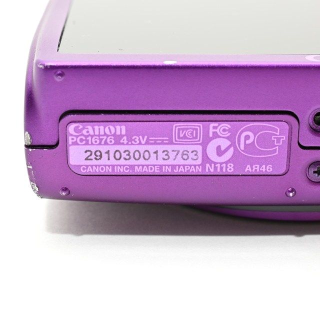 良品＞ Canon デジタルカメラ IXY 600F パープル｜コンパクトデジカメ