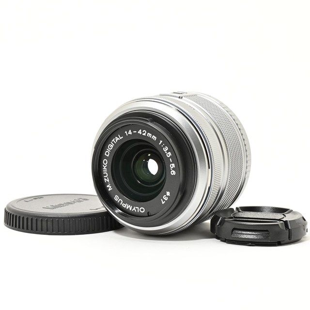 良品＞ OLYMPUS M.ZUIKO DIGITAL 14-42mm F3.5-5.6 II R シルバー