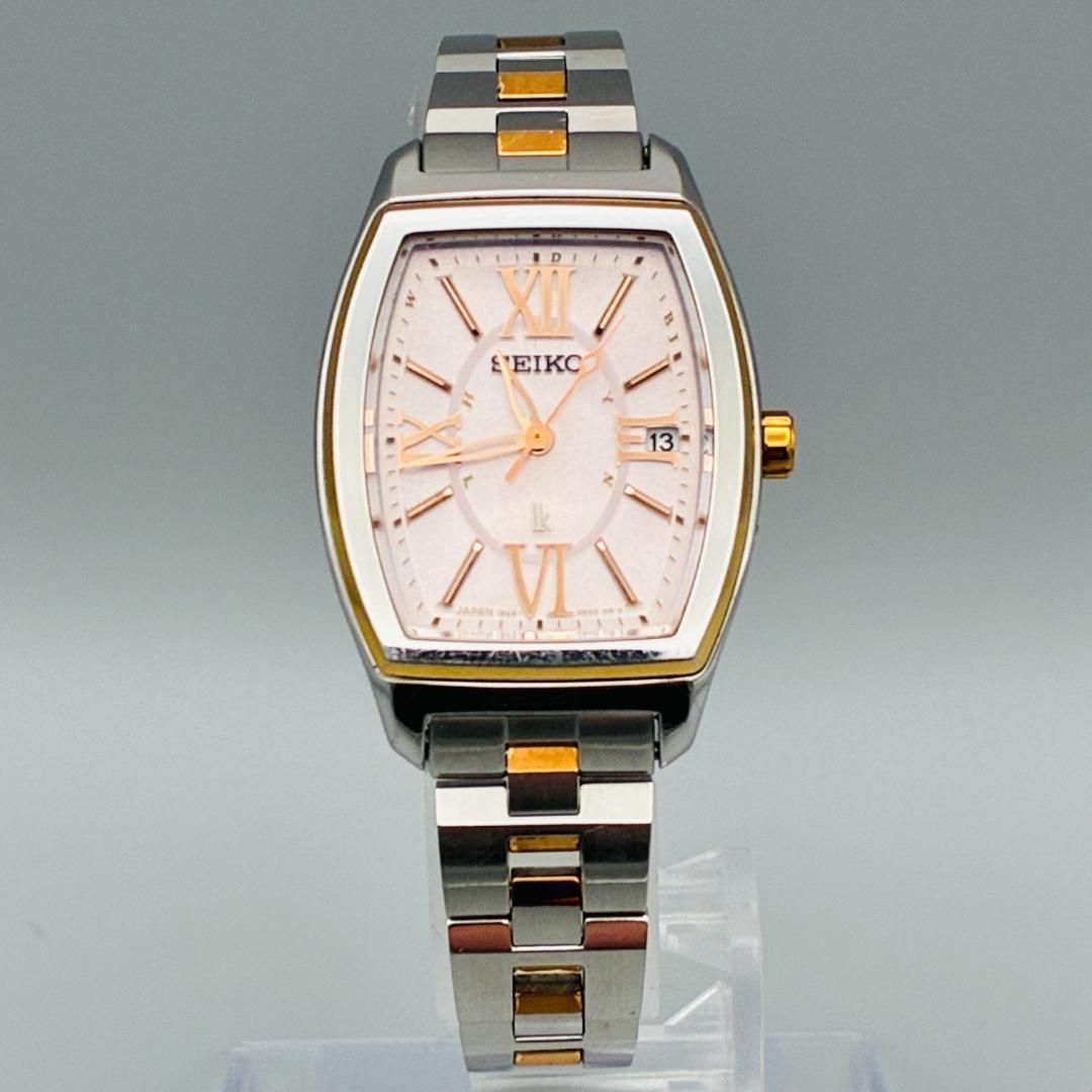 美品 稼働 セイコー ルキア 電波ソーラー レディース腕時計 1B22-0AZ0