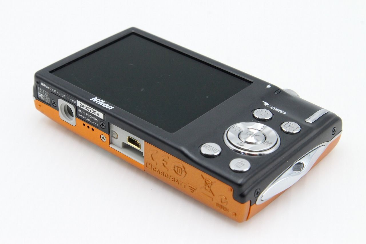 良品 Nikon ニコン COOLPIX S3000 コンパクトデジタルカメラ オレンジ