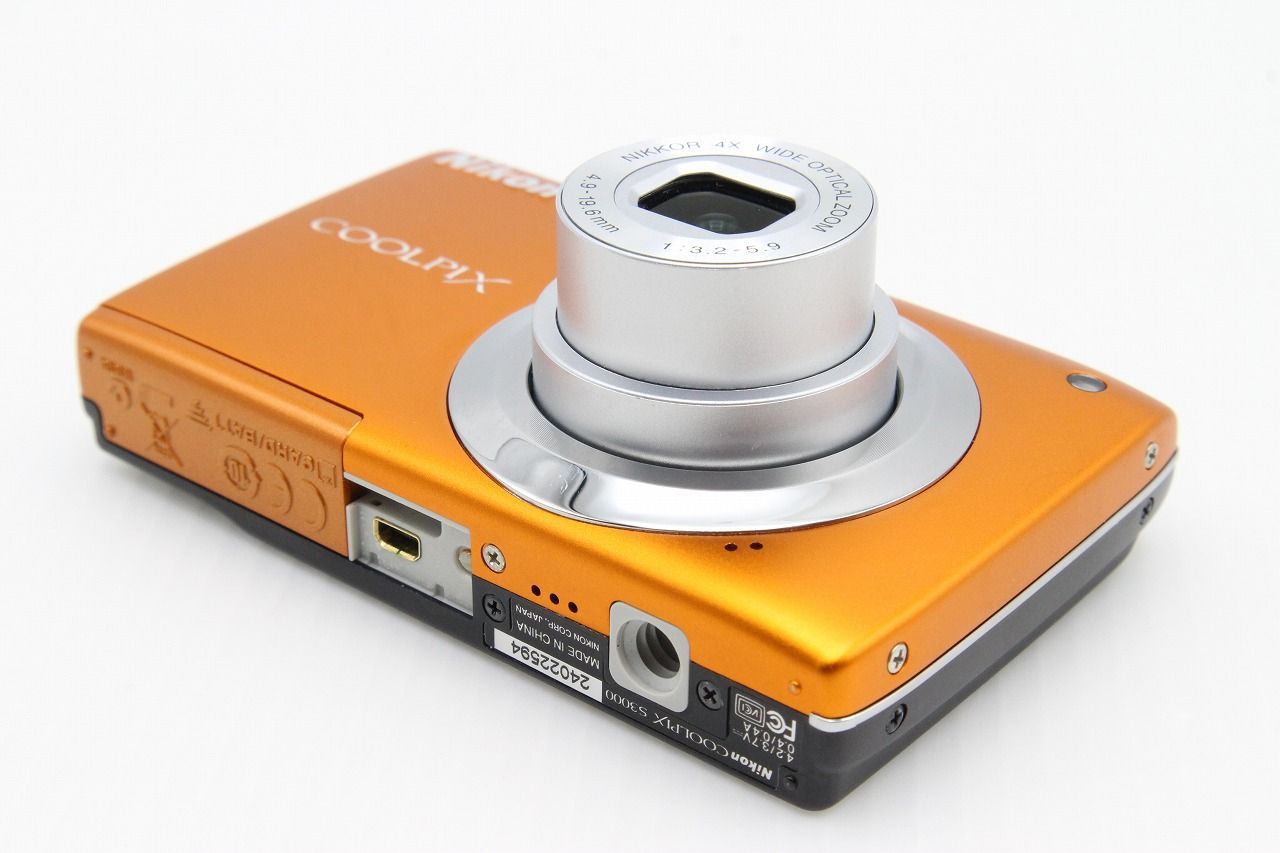 良品 Nikon ニコン COOLPIX S3000 コンパクトデジタルカメラ オレンジ