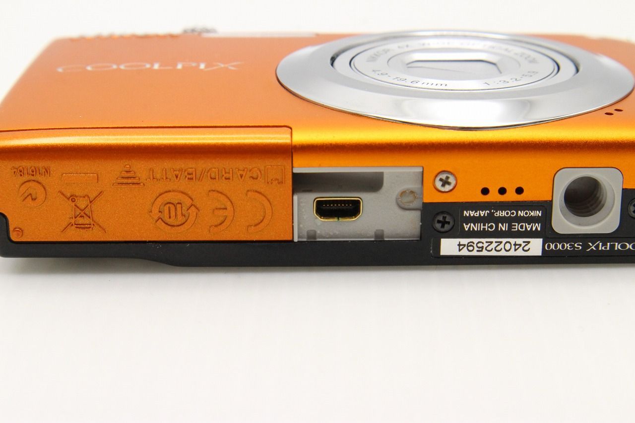 良品 Nikon ニコン COOLPIX S3000 コンパクトデジタルカメラ オレンジ