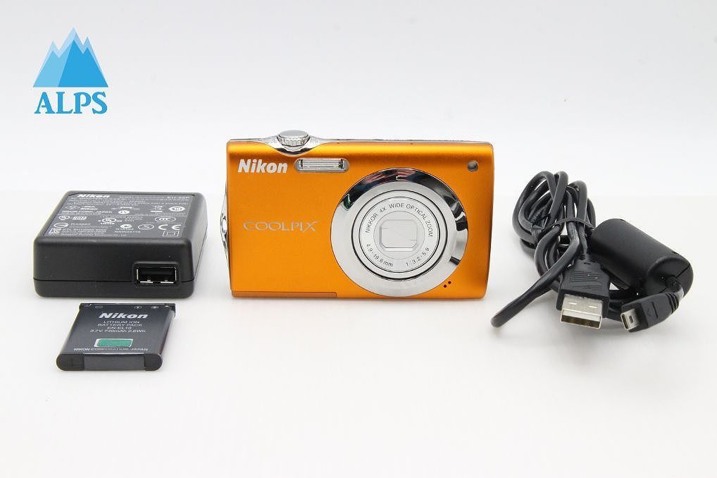 良品 Nikon ニコン COOLPIX S3000 コンパクトデジタルカメラ オレンジ