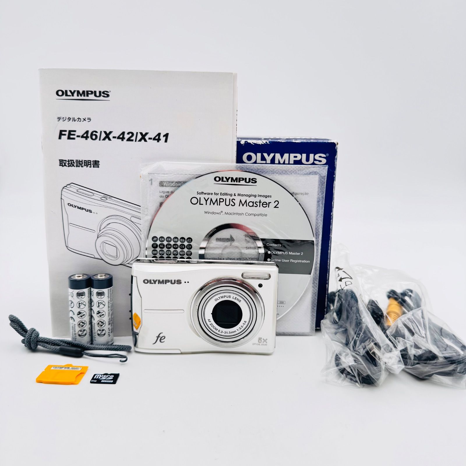 美品】OLYMPUS CAMEDIA FE-46 元箱•取説•単三電池•XD変換アダプター