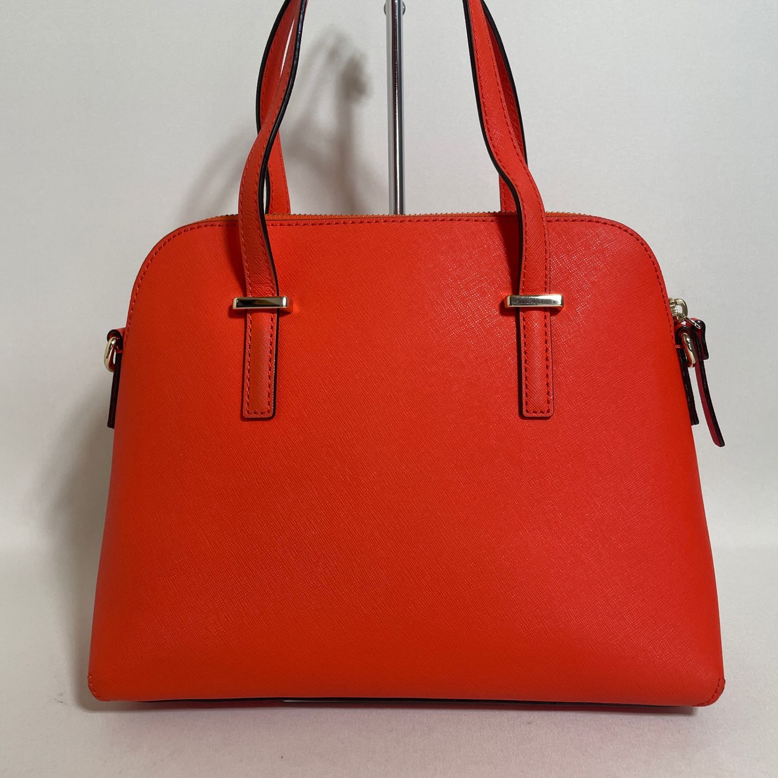 2601-187｜美品｜ケイトスペード 2WAYハンドバッグ レザー オレンジ 