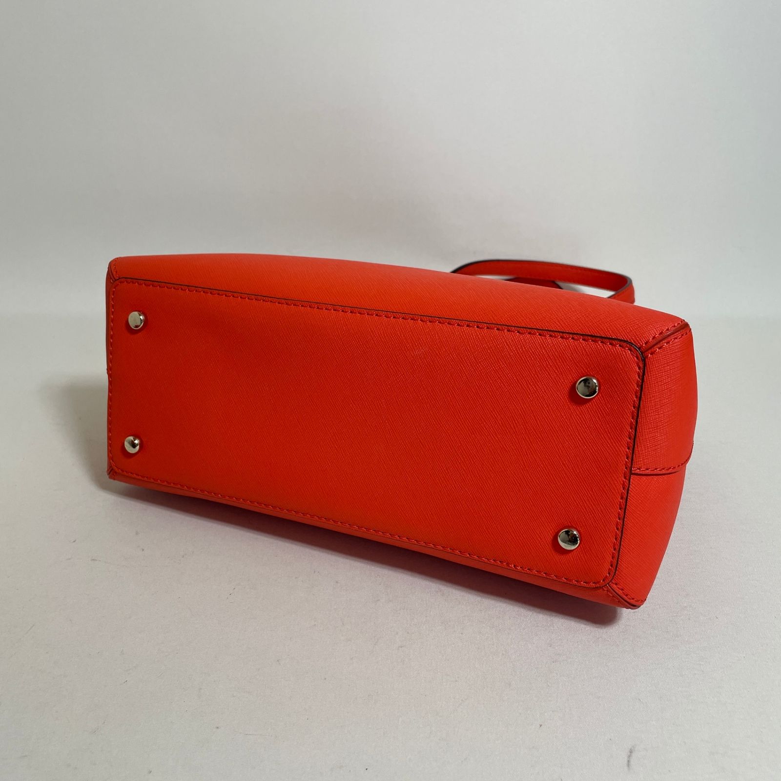 2601-187｜美品｜ケイトスペード 2WAYハンドバッグ レザー オレンジ 