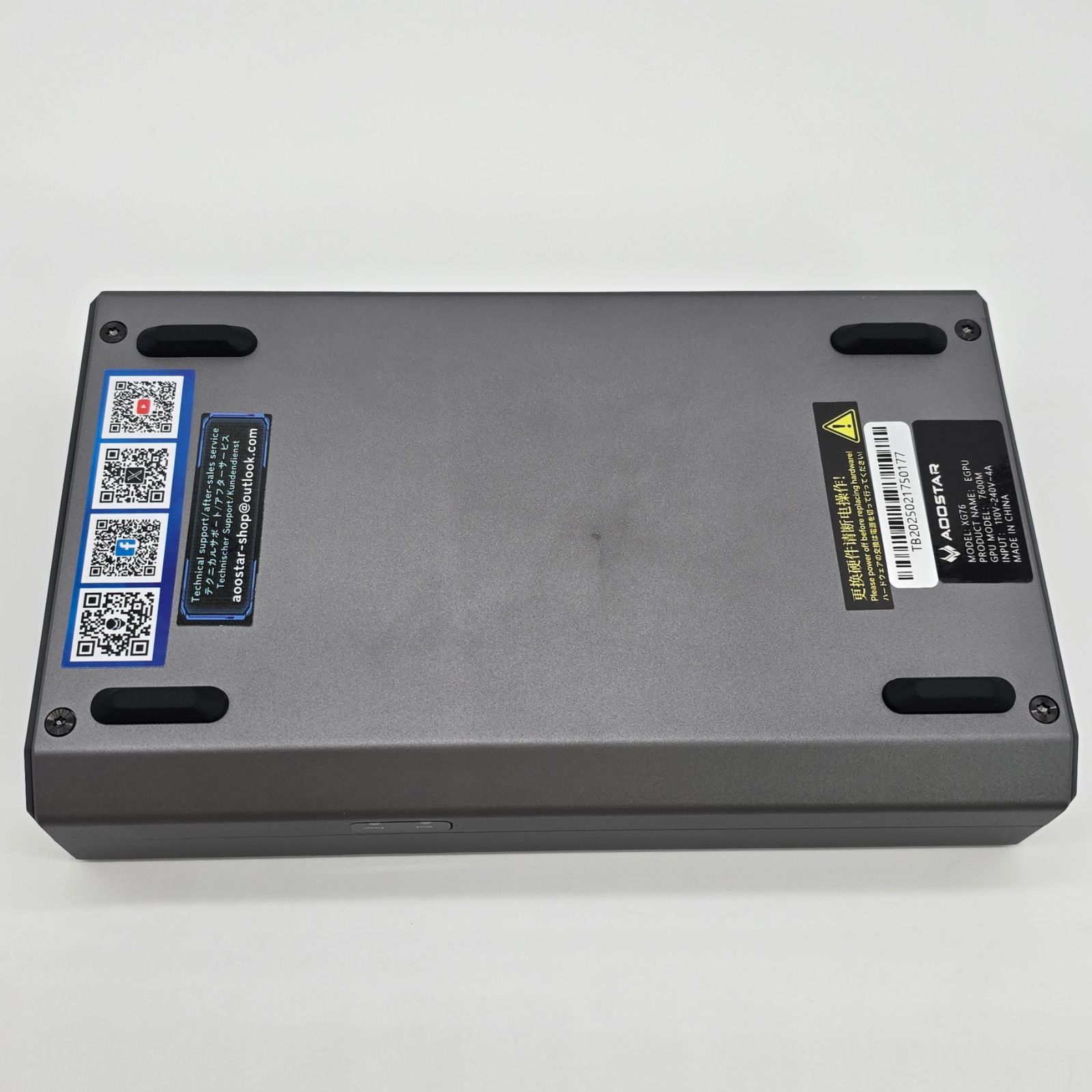 AOOSTAR EGPU XG76 AMD Radeon RX 7600M 外付けGPU グレー 正常動作品