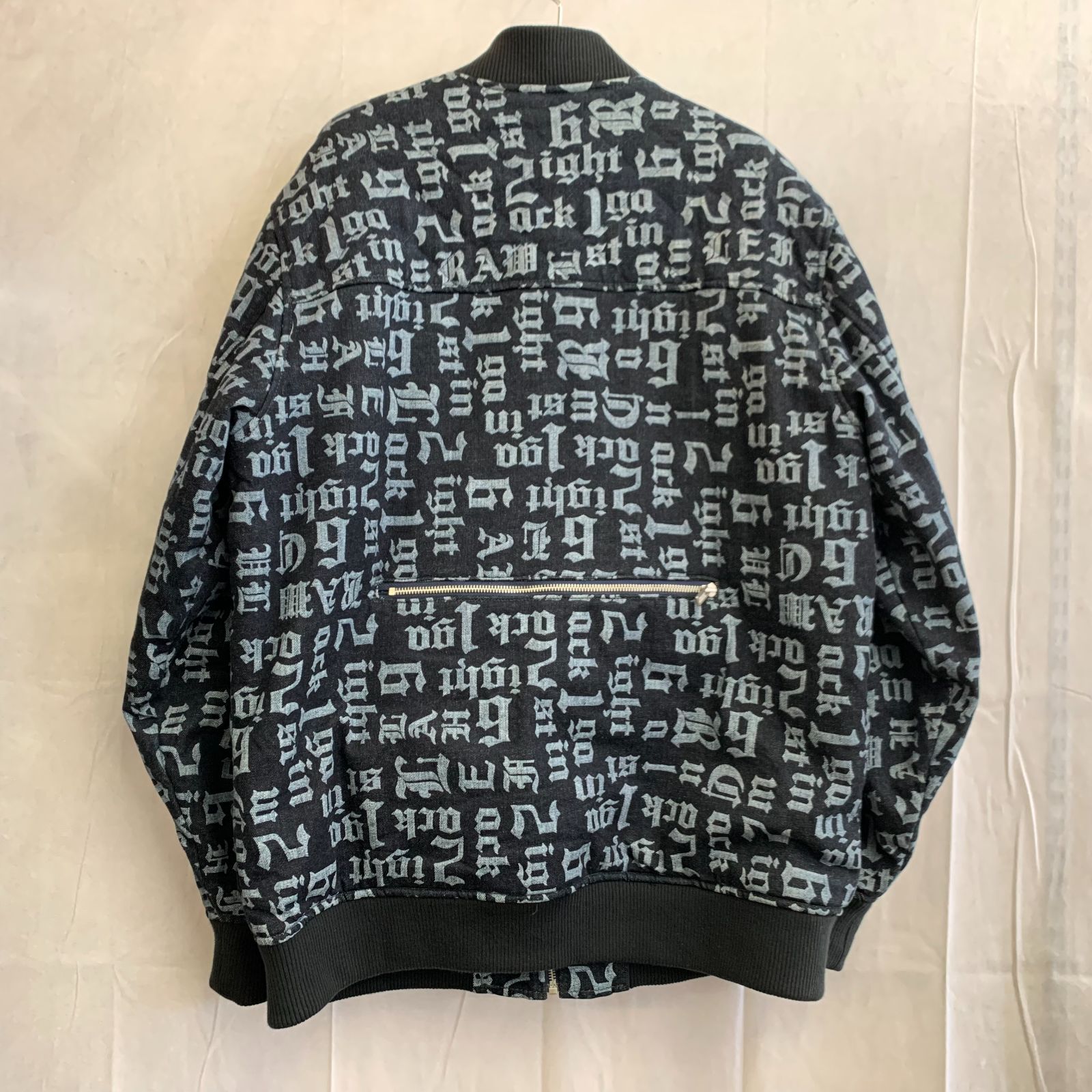 LEFLAH MA-1 ロゴ デニムジャケット ブルゾン XL デニム メンズ LEFLAH 