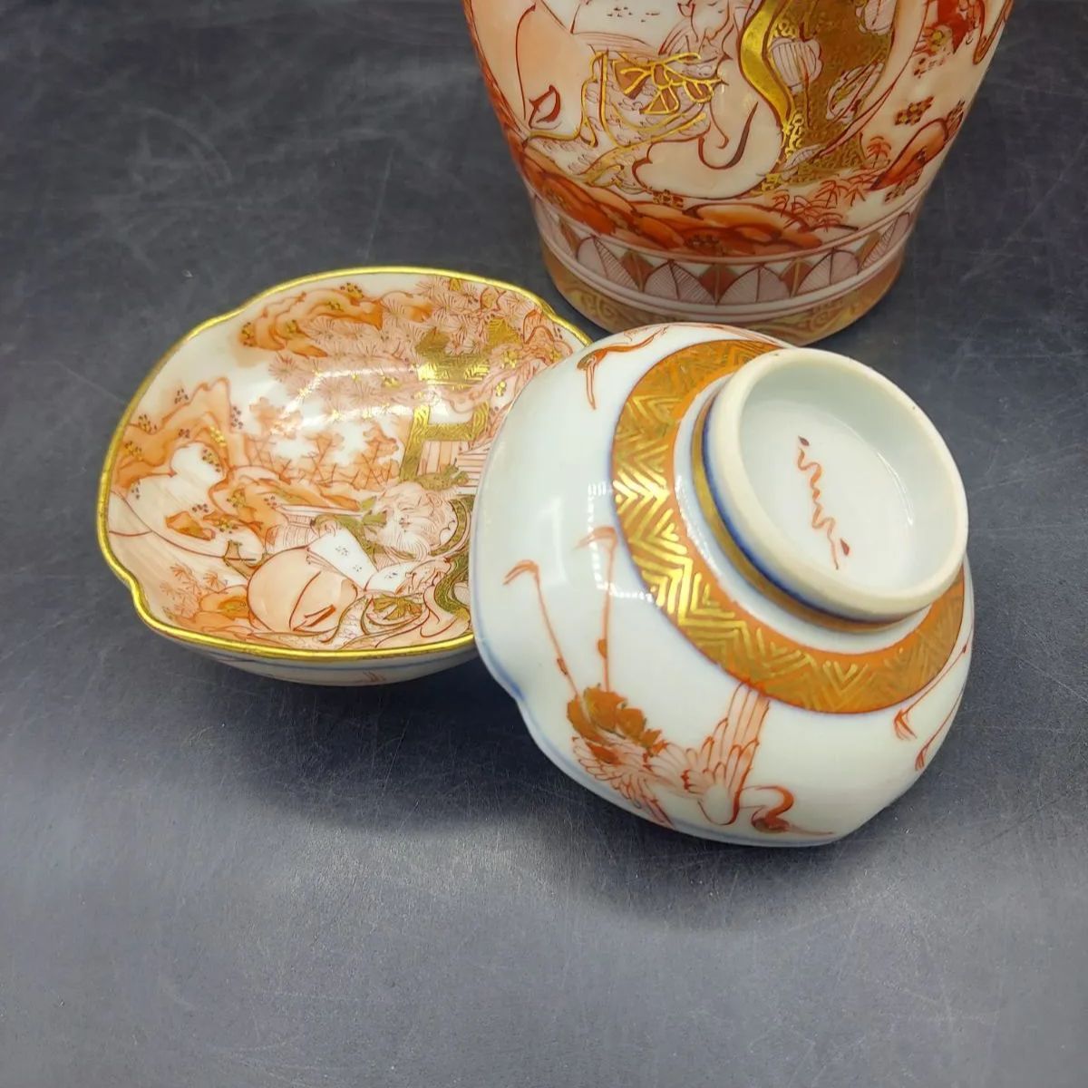 九谷 陶芸 時代絵変り 酒器セット 古九谷風 永楽風 飯田屋風 庄三風 