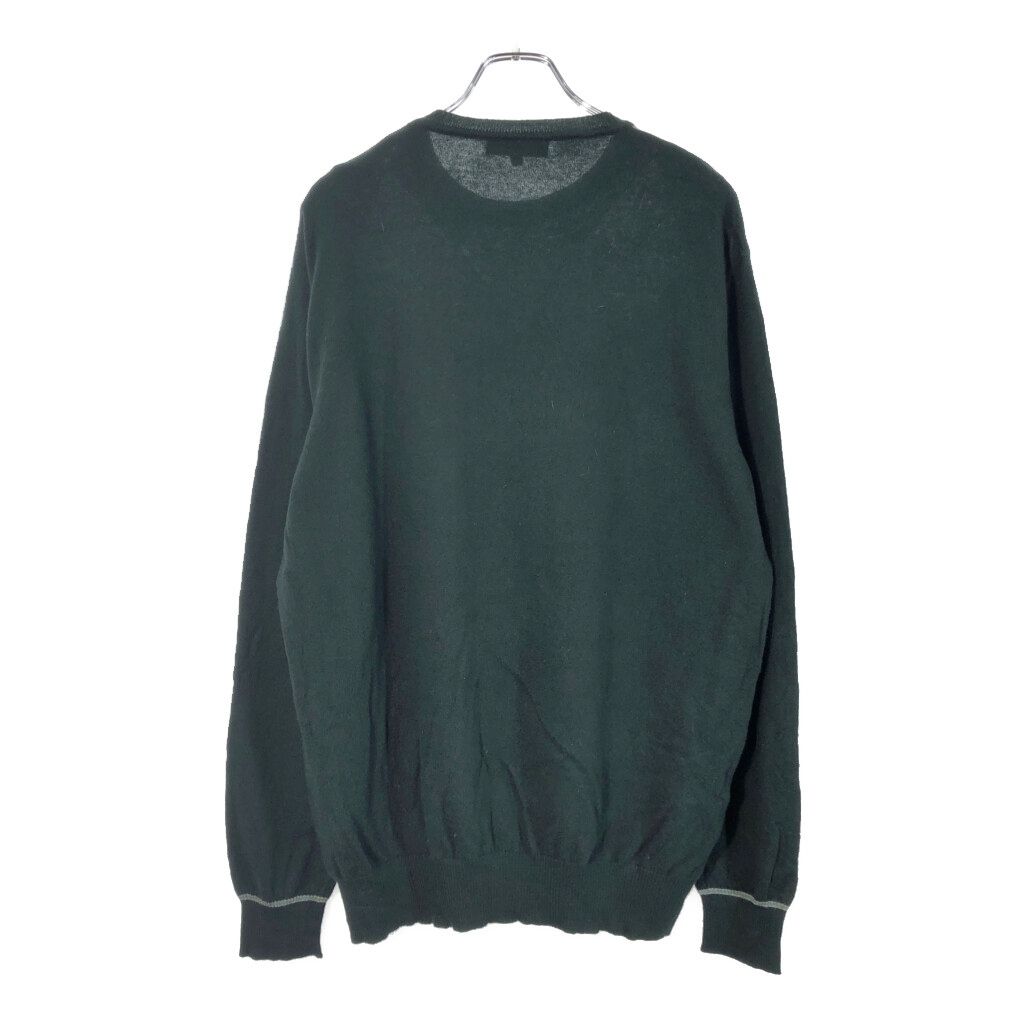 スペイン製 BURBERRY バーバリー アーガイルチェック ウールセーター グリーン(メンズ 8)中古 古着 X2844 スペイン製 BURBERRY バーバリー アーガイルチェック ウールセーター