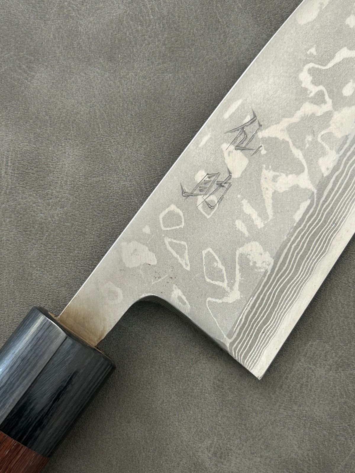 訳あり】 仙助 包丁 出刃 ダマスカス 安来鋼青紙2号 165mm 紫檀