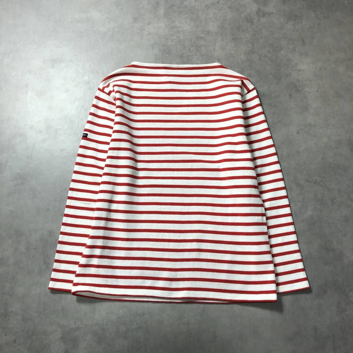 WQ1072○SAINT JAMES：ウエッソン バスクシャツ ○T3 1/2○ 白/赤