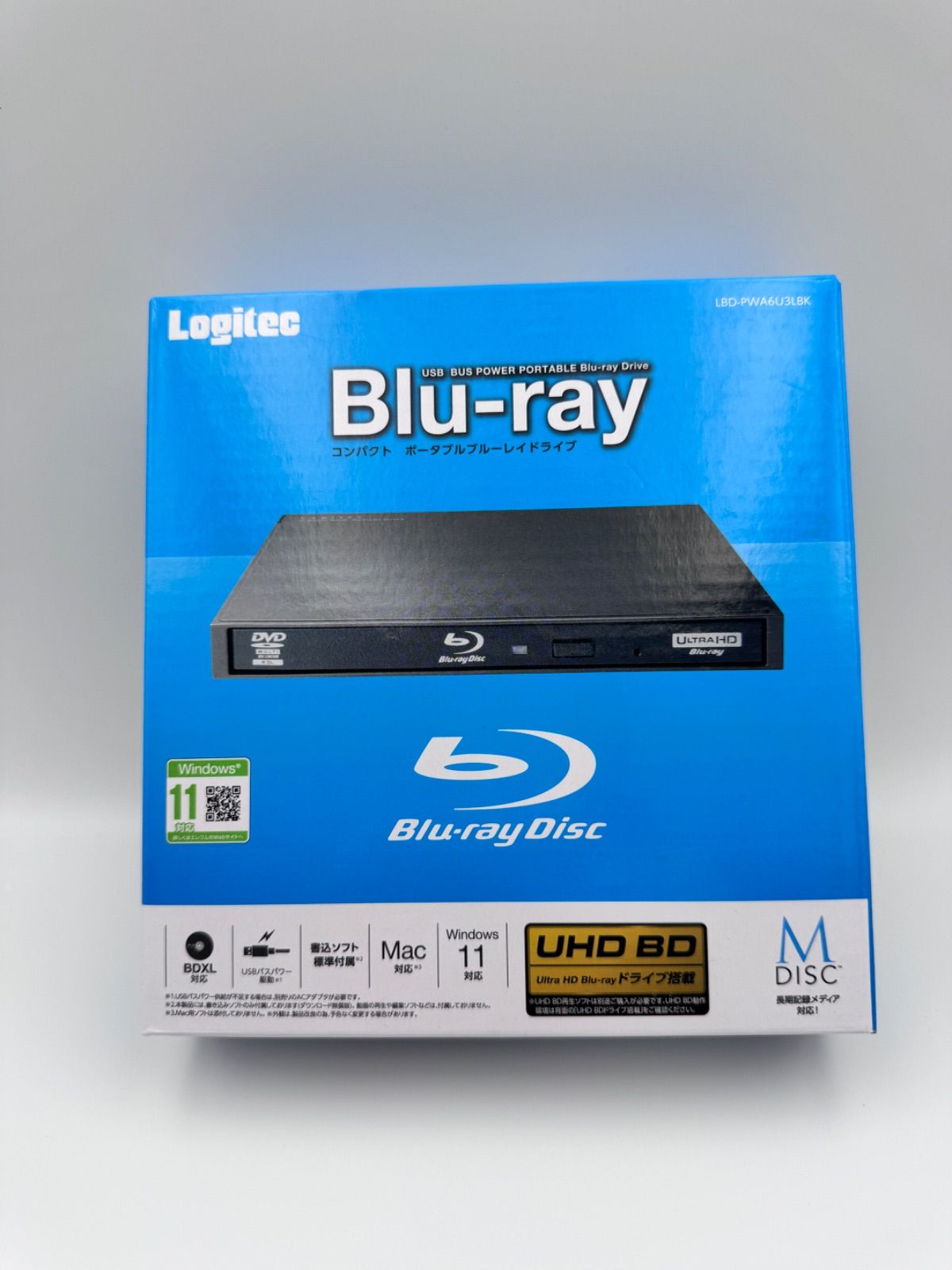 12P1#72 Logitec ポータブルブルーレイ LBD-PWA6U3LBK - メルカリ