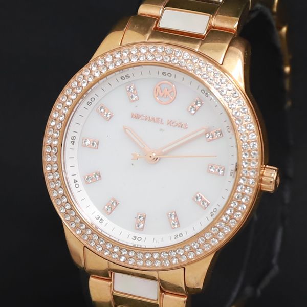 MICHAEL KORS マイケルコース　クォーツ MK-4457 新品未使用 QZ マイケルコース MK-4577 シェル文字盤 レディース腕時計 2000000