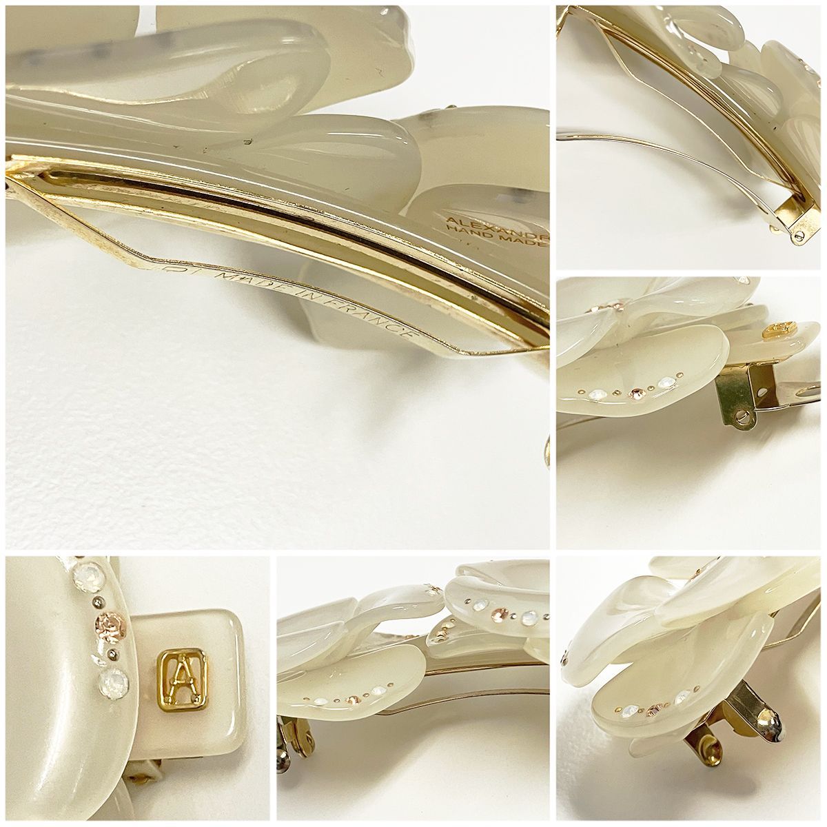 ALEXANDRE DE PARIS アレクサンドル ドゥ パリ 双子カメリア ストーン