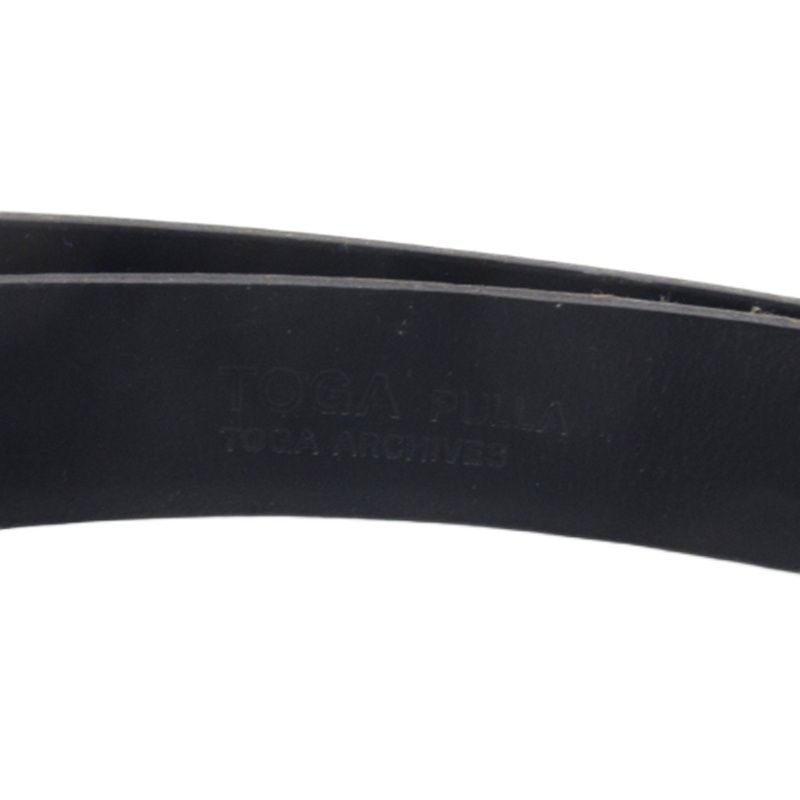 トーガ プルラ TOGA PULLA メタルバックル ベルト レザー ボルドー系