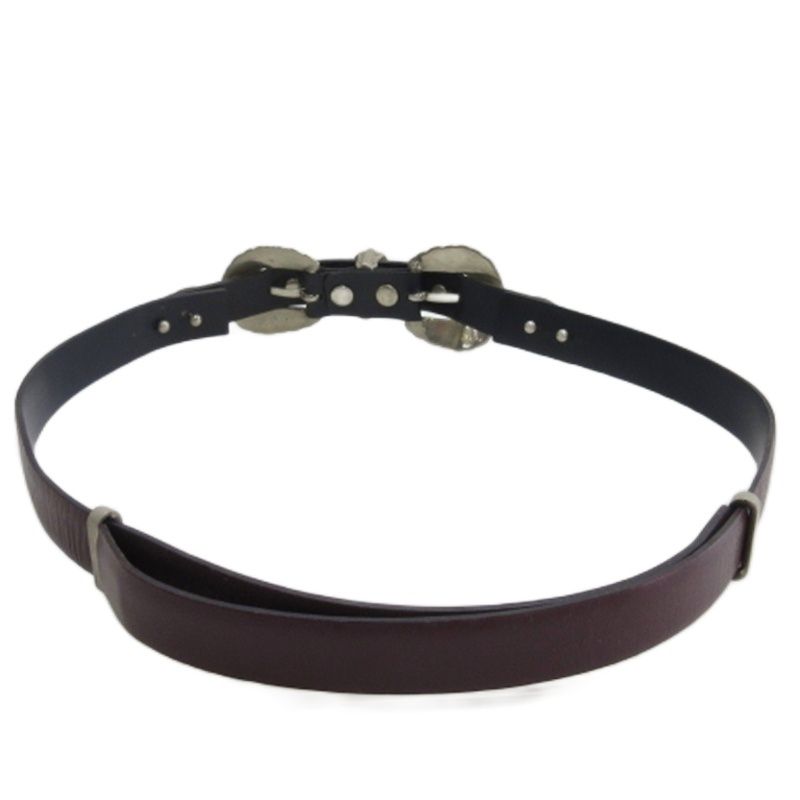 トーガ プルラ TOGA PULLA メタルバックル ベルト レザー ボルドー系