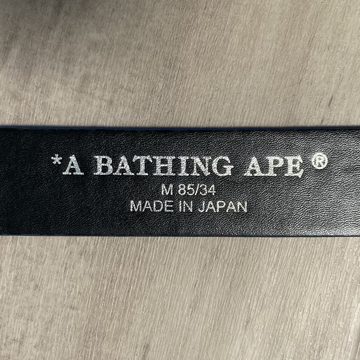 ラインストーン レザー ベルト Mサイズ Blue Camo a bathing ape BAPE