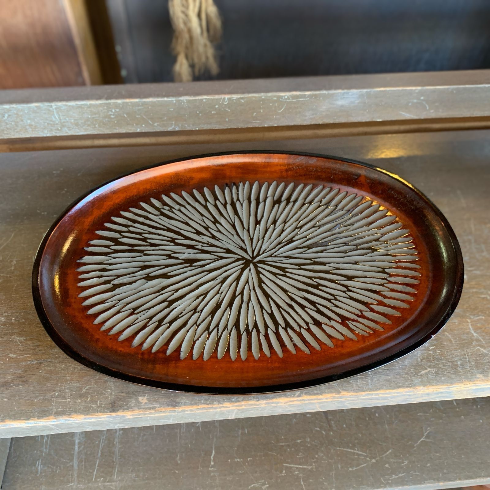 讃岐彫 象谷塗 ノミ目 ツキ目 盆 讃岐盆 /HM-0232 - メルカリ