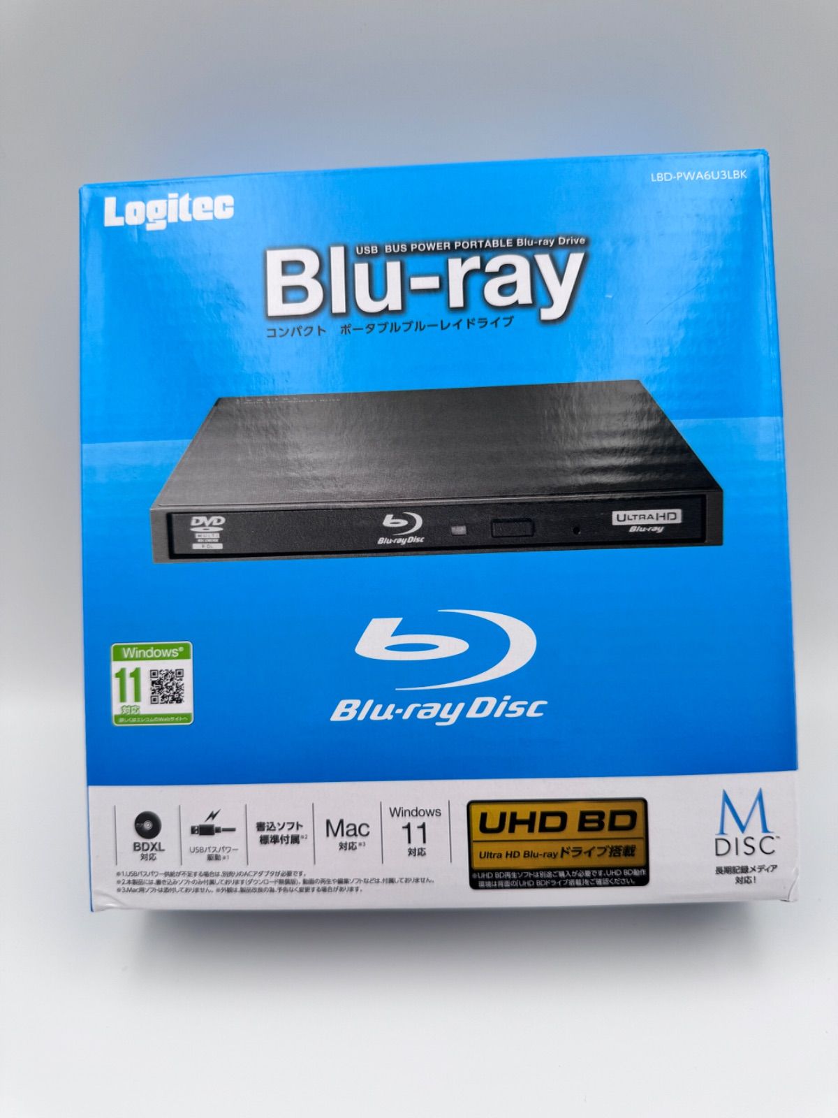 12P1#76 Logitec ポータブルブルーレイ LBD-PWA6U3LBK - メルカリ