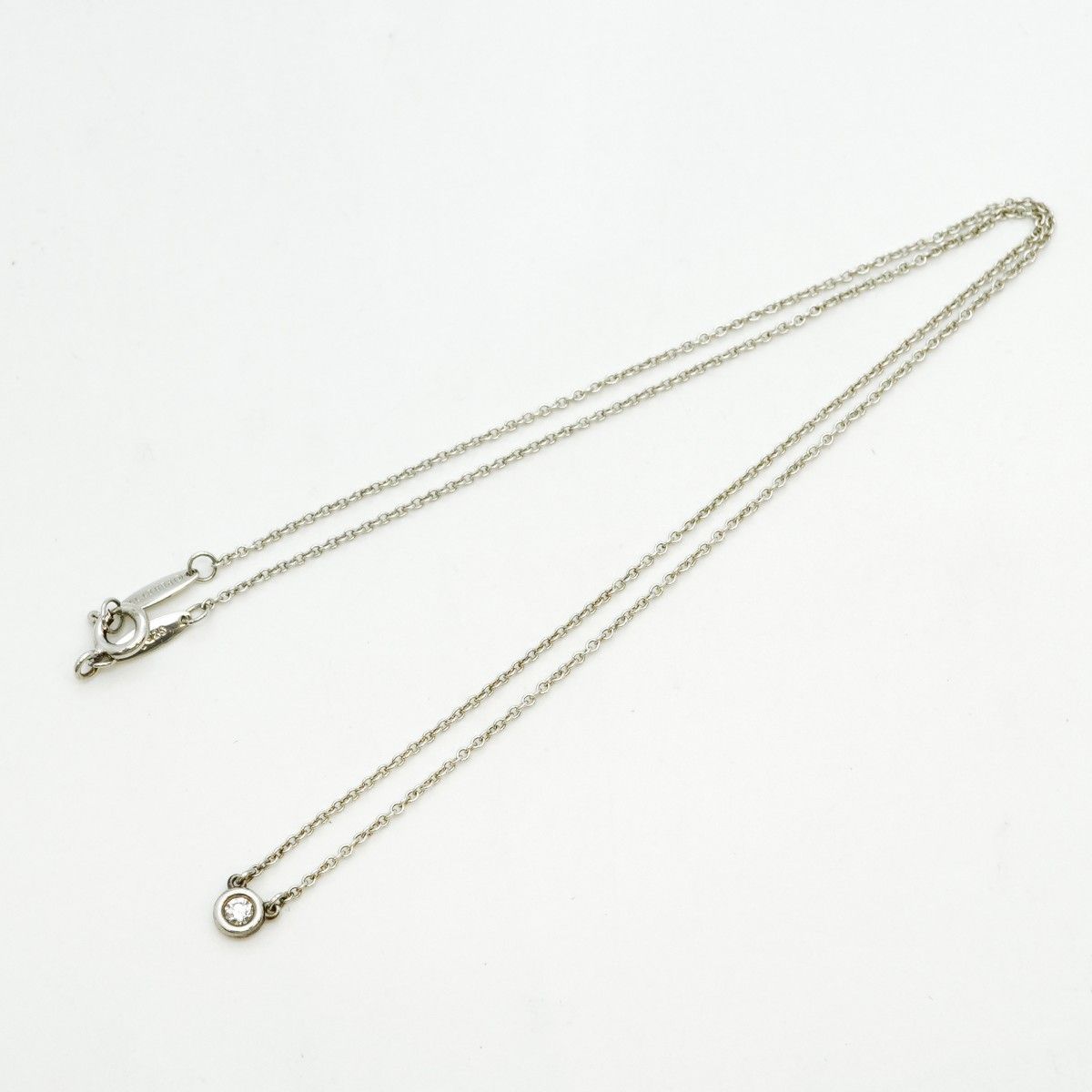 6jab0495-k】ティファニー ネックレス バイザヤード 1PD シルバー925