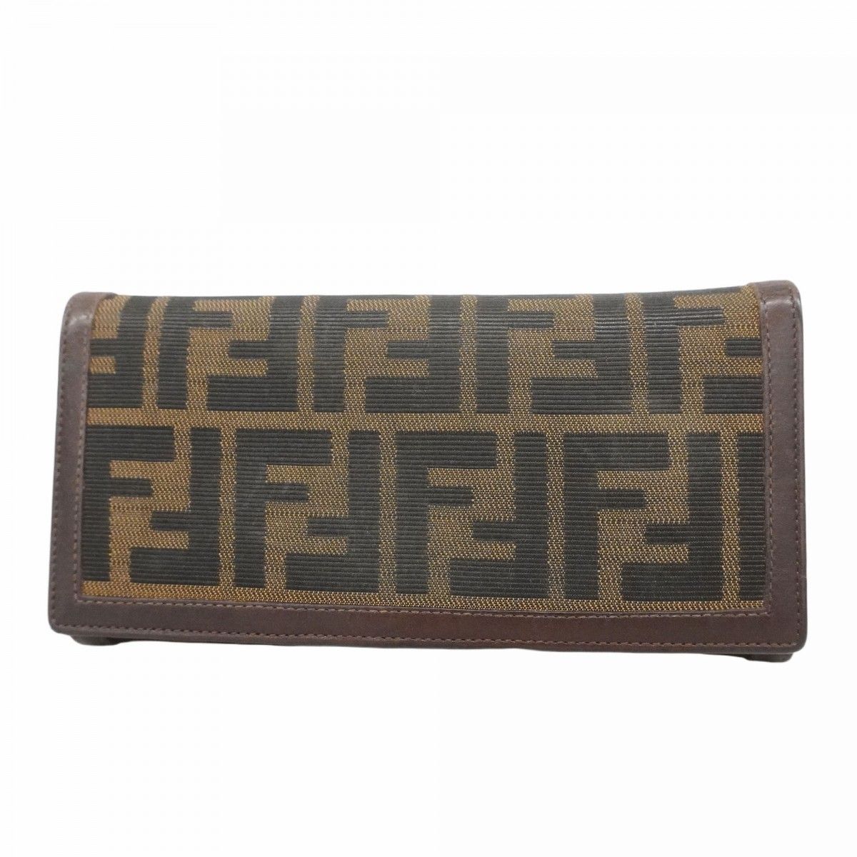 6ae6209】フェンディ 長財布 ズッカ ナイロンキャンバス ブラウン