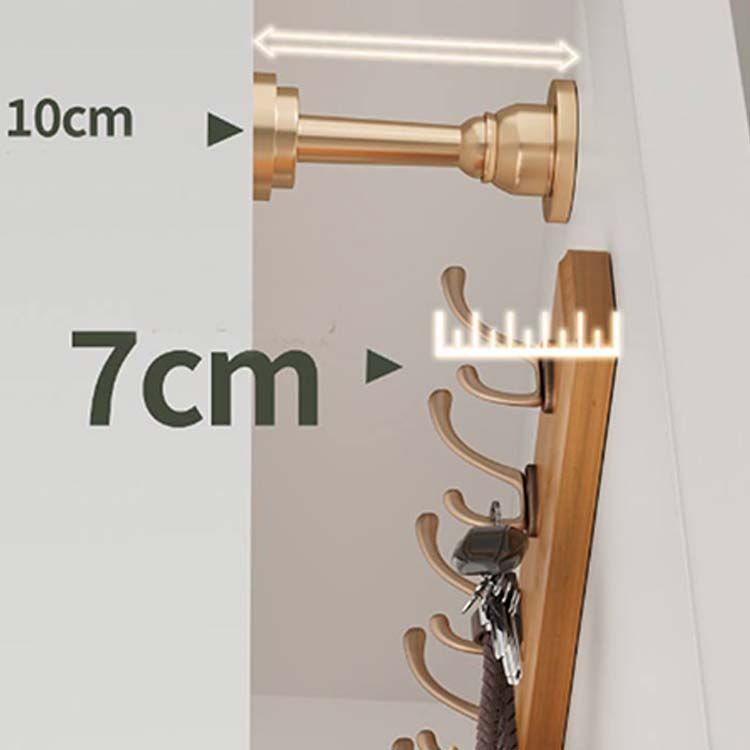 壁掛けフック ウォールハンガー 木製 ウォールフック 4連 5連