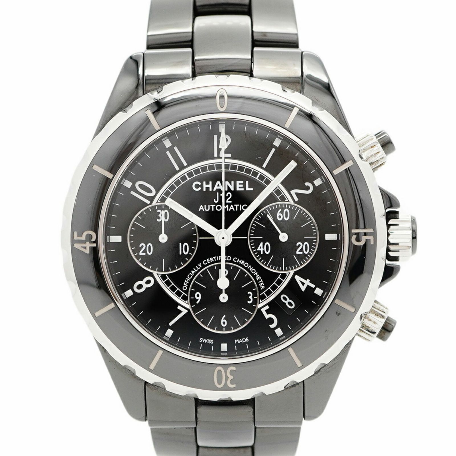 シャネル J12 H0940 黒文字盤腕時計 メンズ