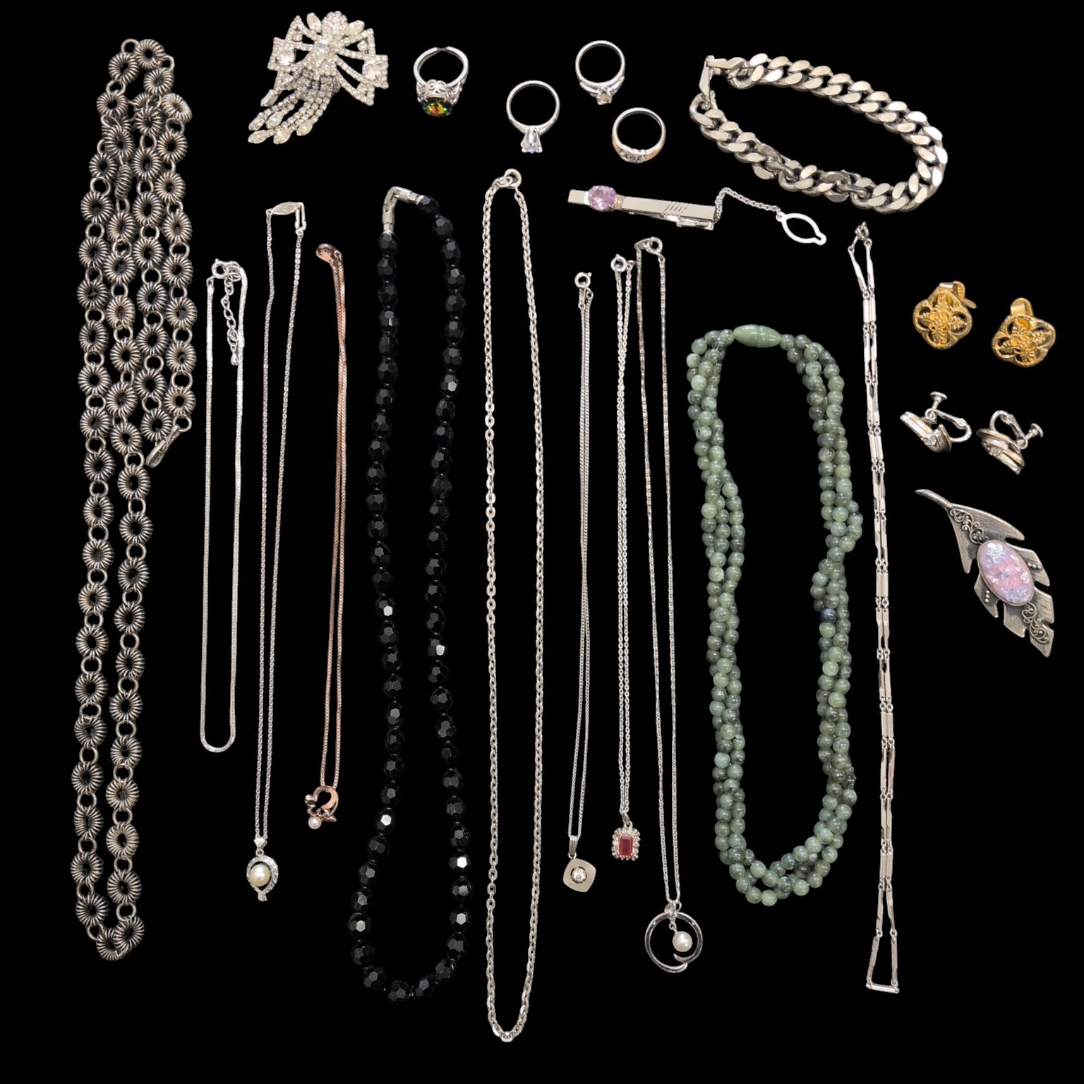 遺品整理まとめて□67】ジュエリー 20点 SILVER925 ネックレス リング