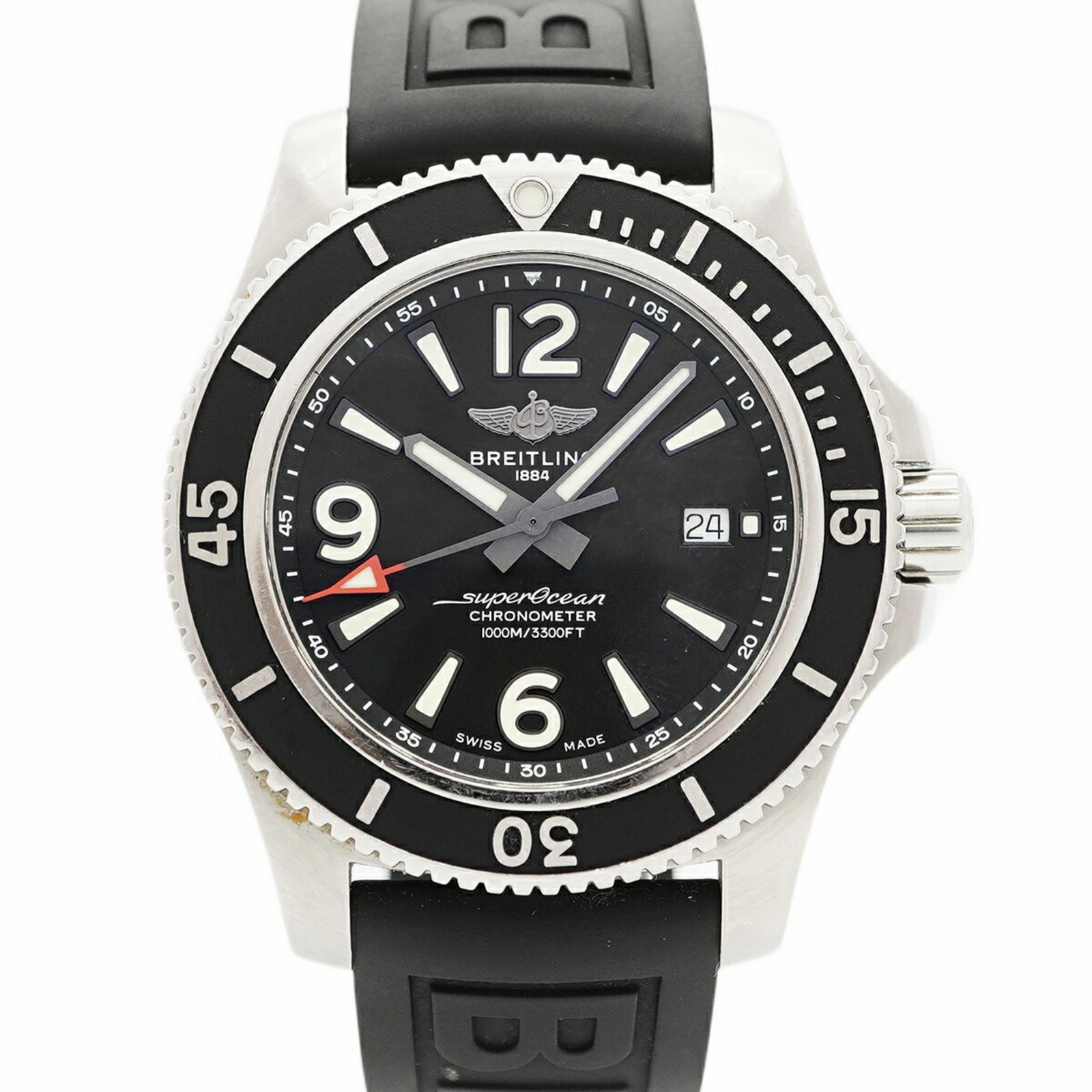 ブライトリング スーパーオーシャン A17367 黒文字盤腕時計 メンズ