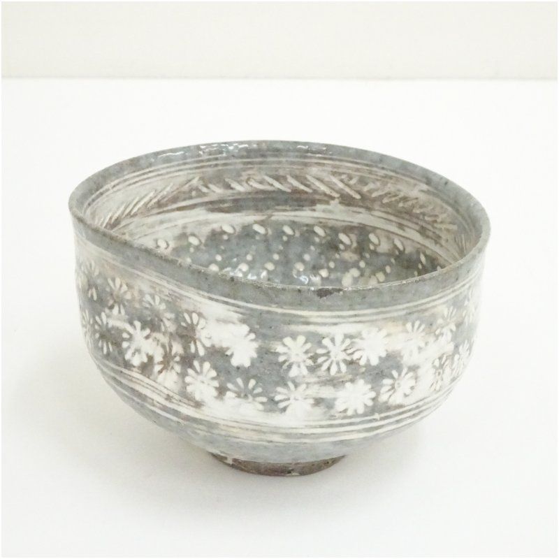 寿平造 三島茶碗（共箱） 茶道 抹茶 おしゃれ 抹茶茶碗 抹茶碗 和食器