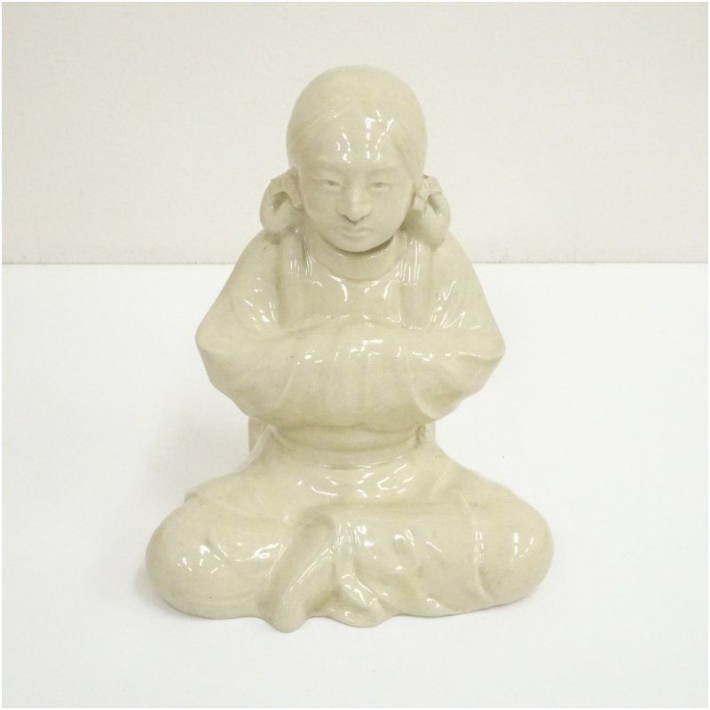 陶山窯 石本暁海造 聖徳太子像（共箱） 置物 置き物 おしゃれ