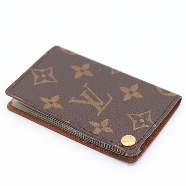 良品 ルイヴィトン カードケース モノグラム レザー ブラウン M60937